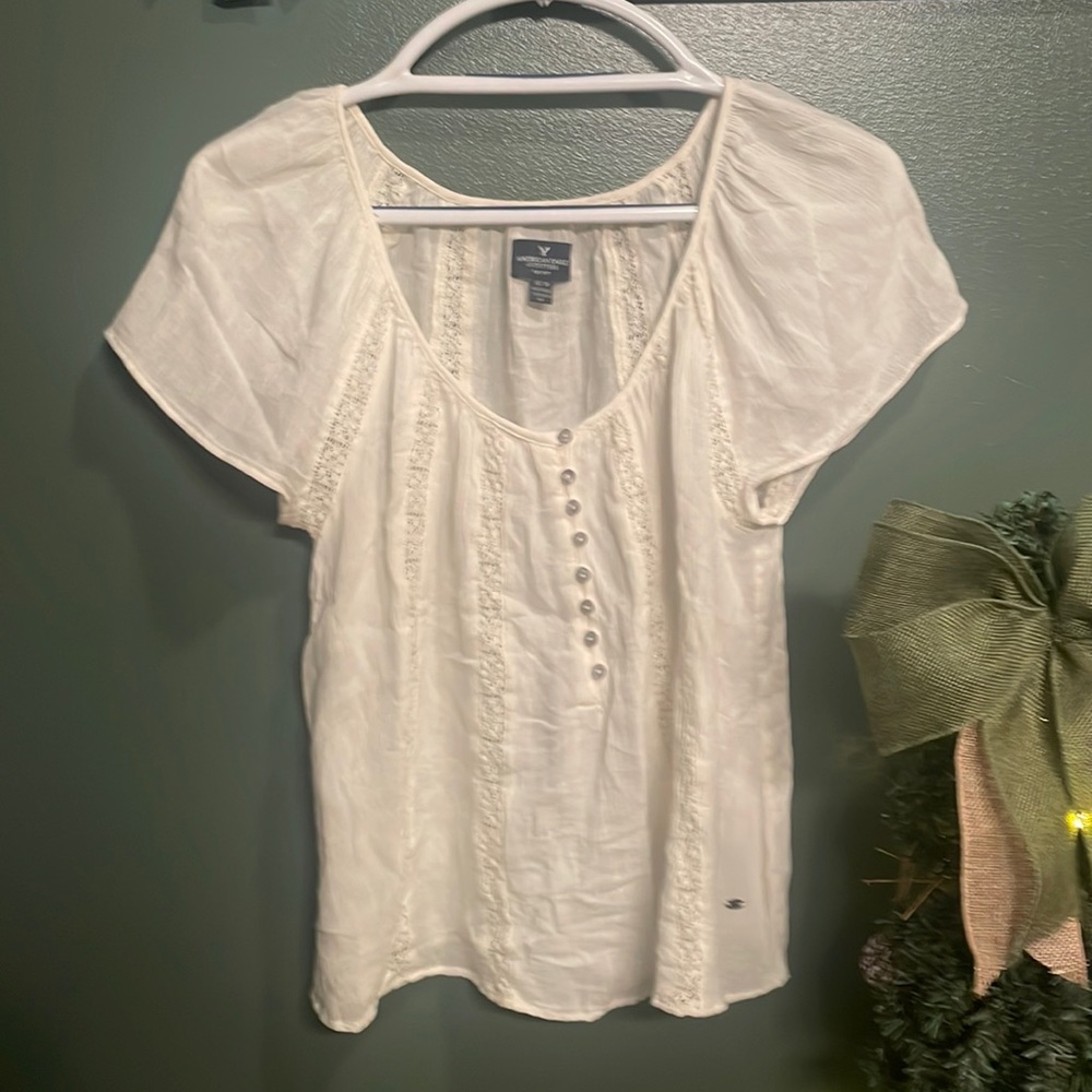 AE-xs cream too short sleeve